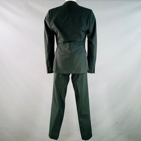 DRIES VAN NOTEN Size 34 Dark Green Cotton Twill Notch Lapel Suit - Picture 3 of 14